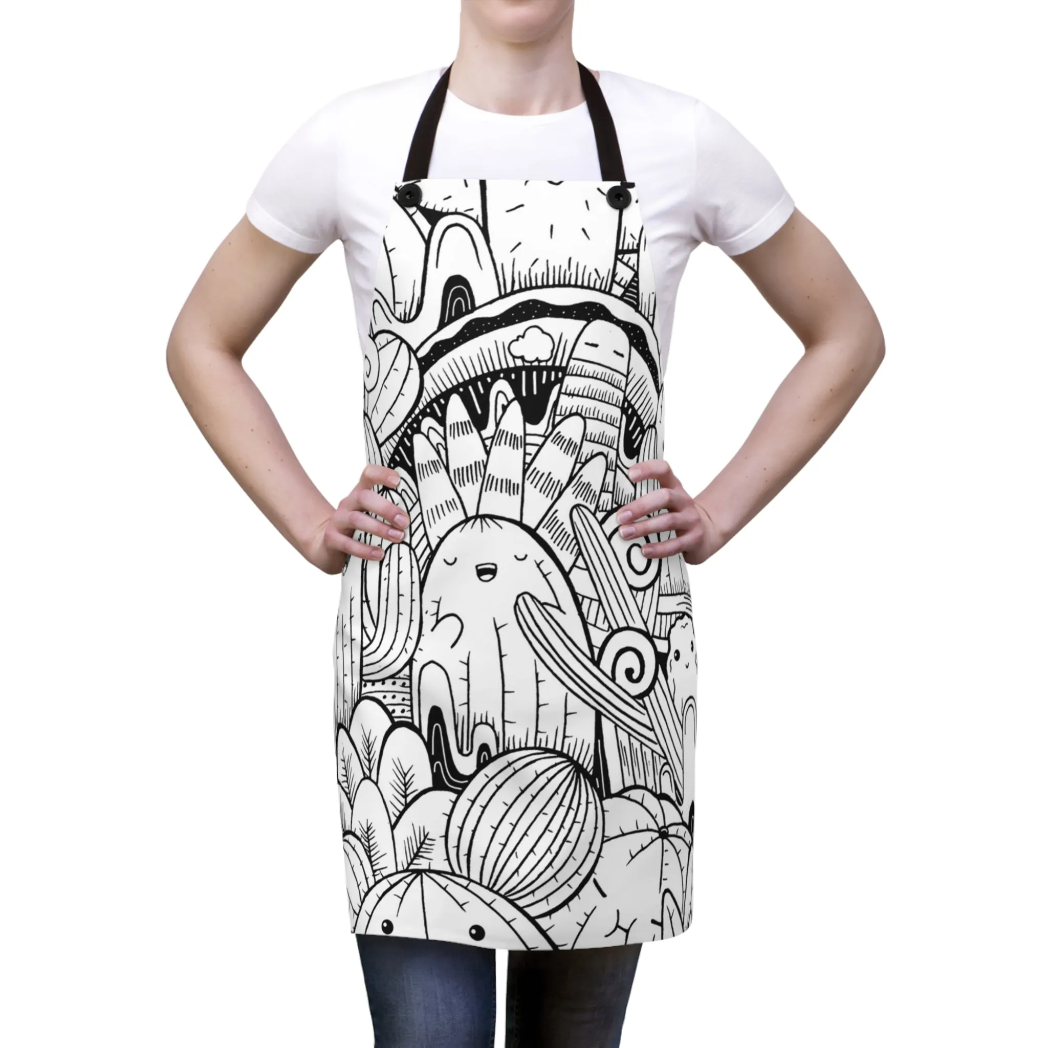 Doodle Cactus - Inovax Apron