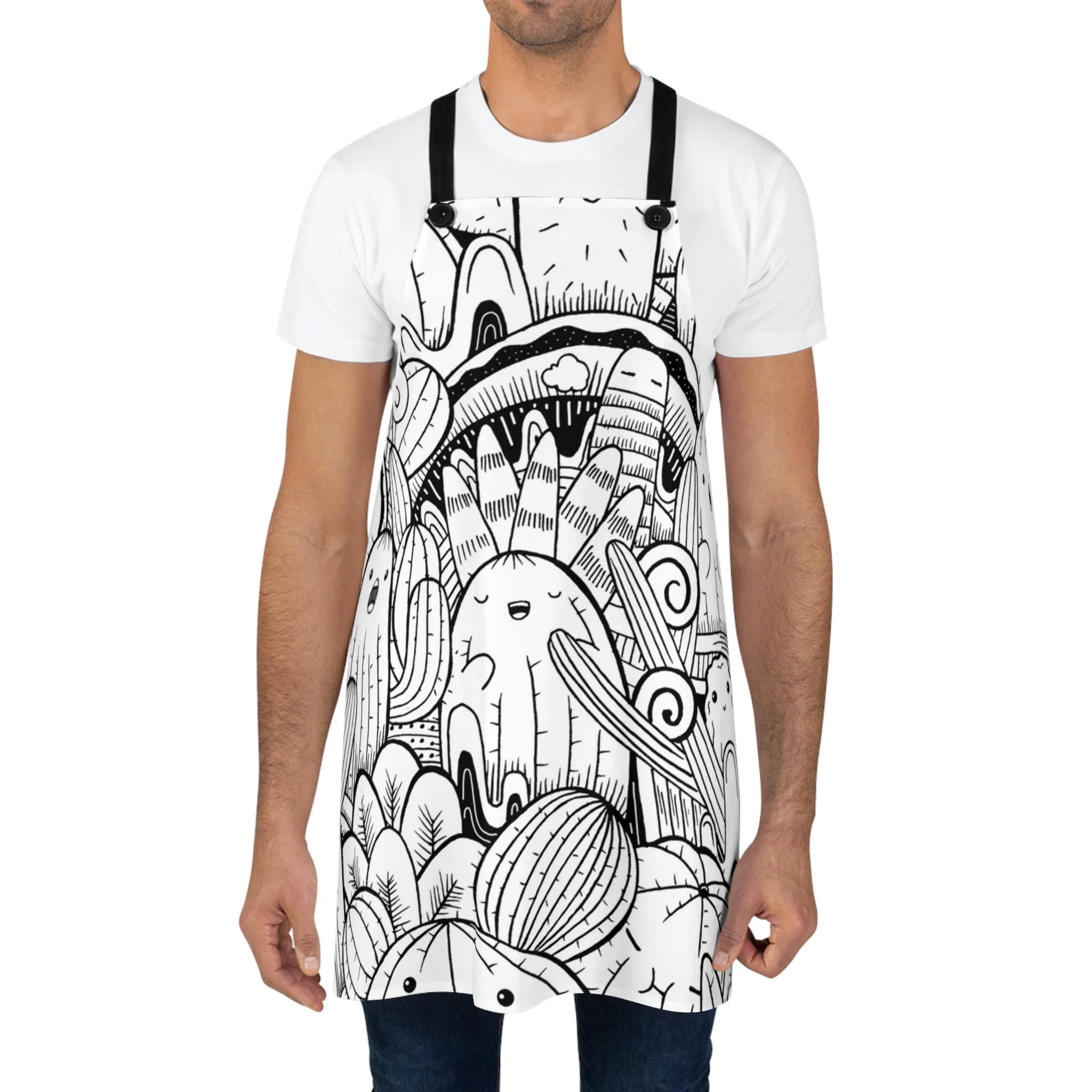 Doodle Cactus - Inovax Apron