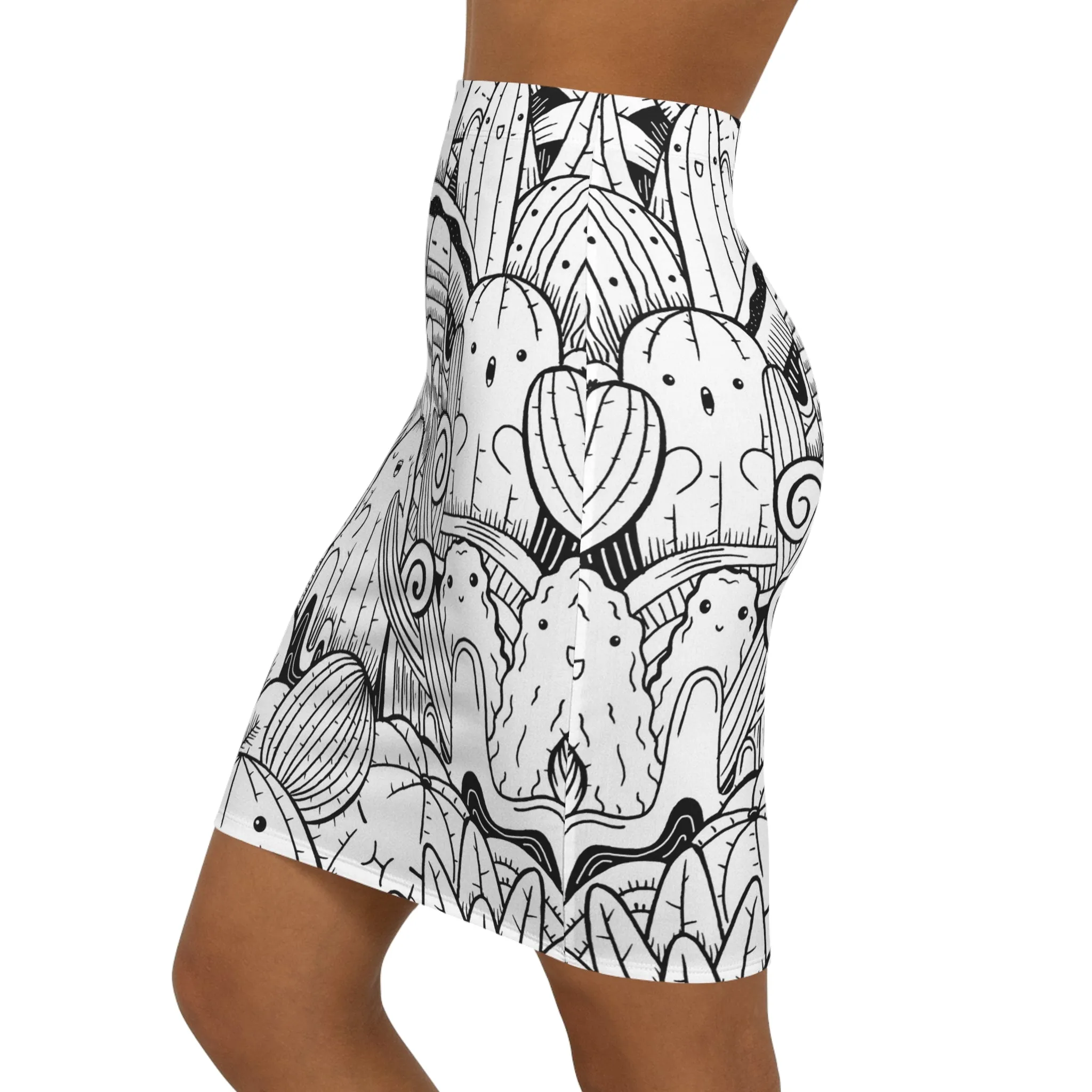 Doodle Cactus - Inovax Women's Mini Skirt