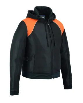 DS827 Women's Mesh 3-in-1 Riding Jacket (Black/Orange)