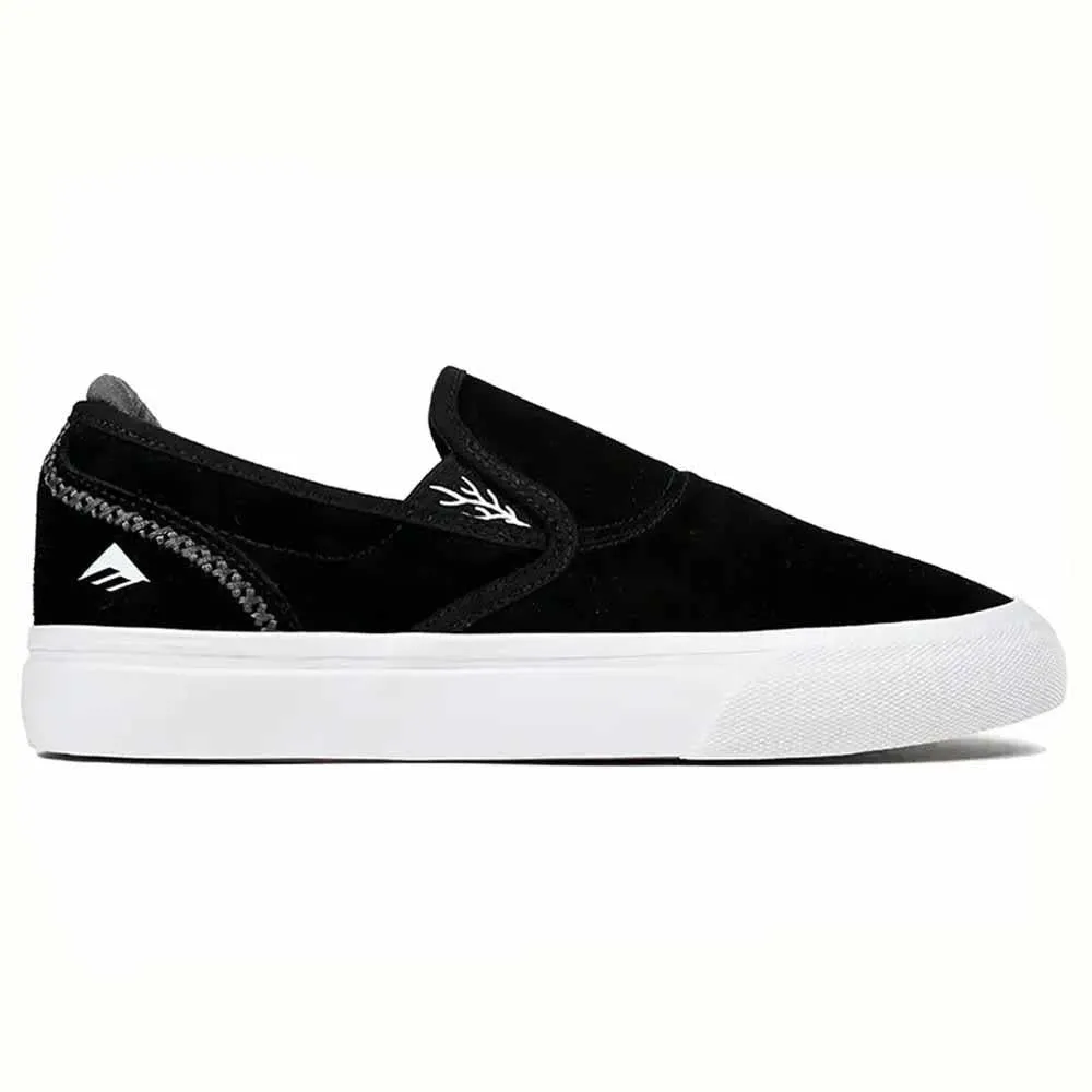 Emerica Wino G6 Slip On Skate Shoes Black White