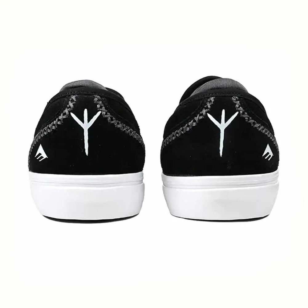 Emerica Wino G6 Slip On Skate Shoes Black White