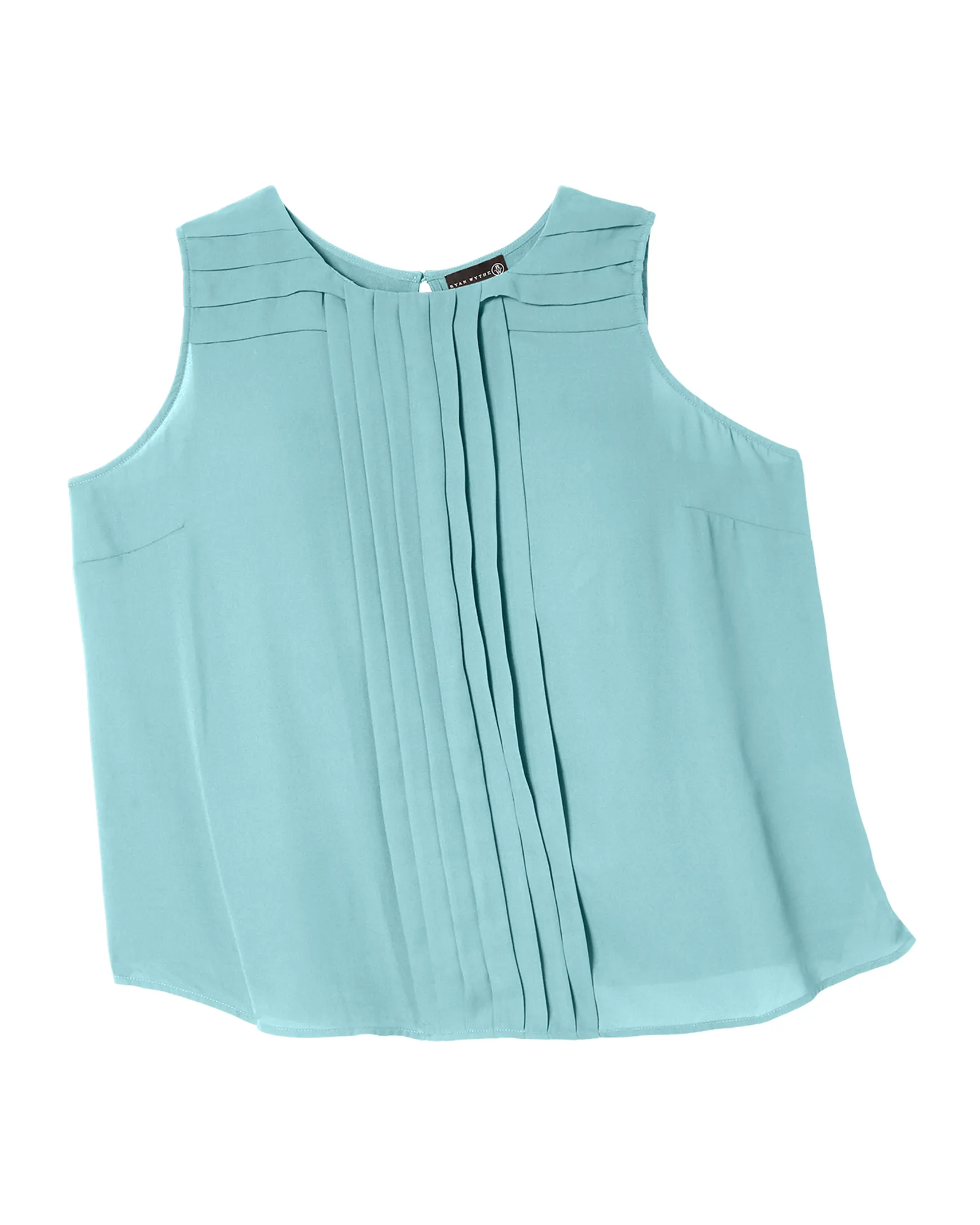 Esmeralda Sleeveless Front Pleat Tank | Light Blue