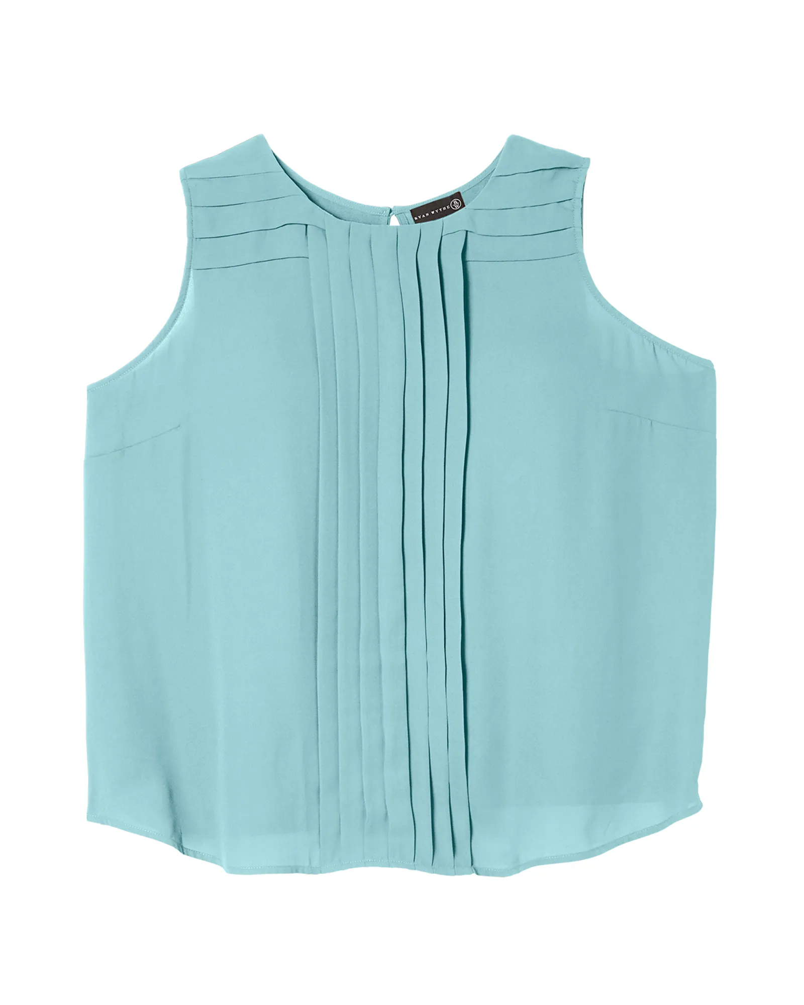 Esmeralda Sleeveless Front Pleat Tank | Light Blue