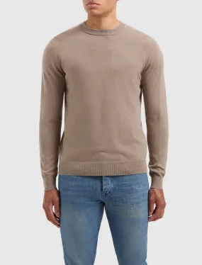 Essential Knitwear Crewneck Sweater | Taupe