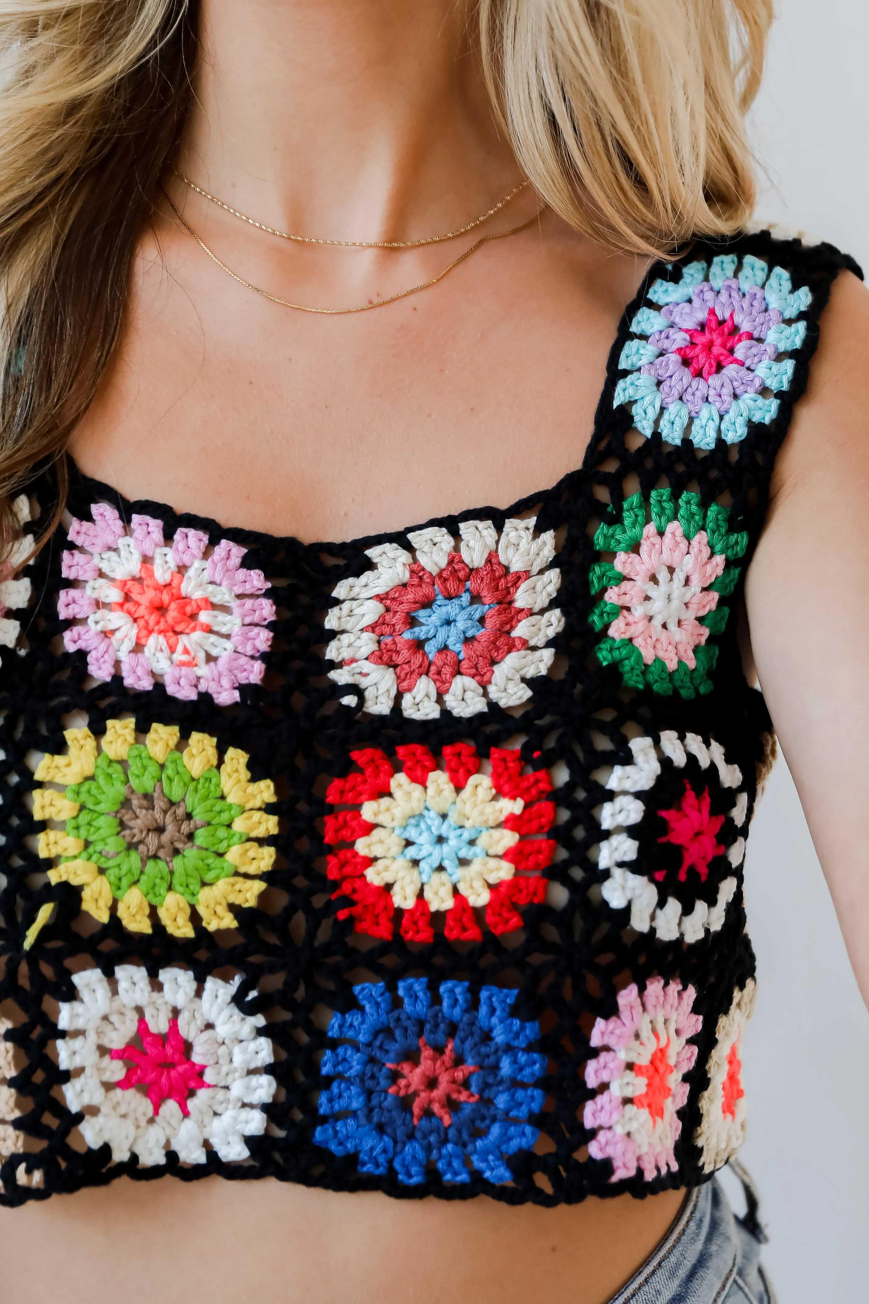 FINAL SALE - Tropical Lifestyle Crochet Knit Tank