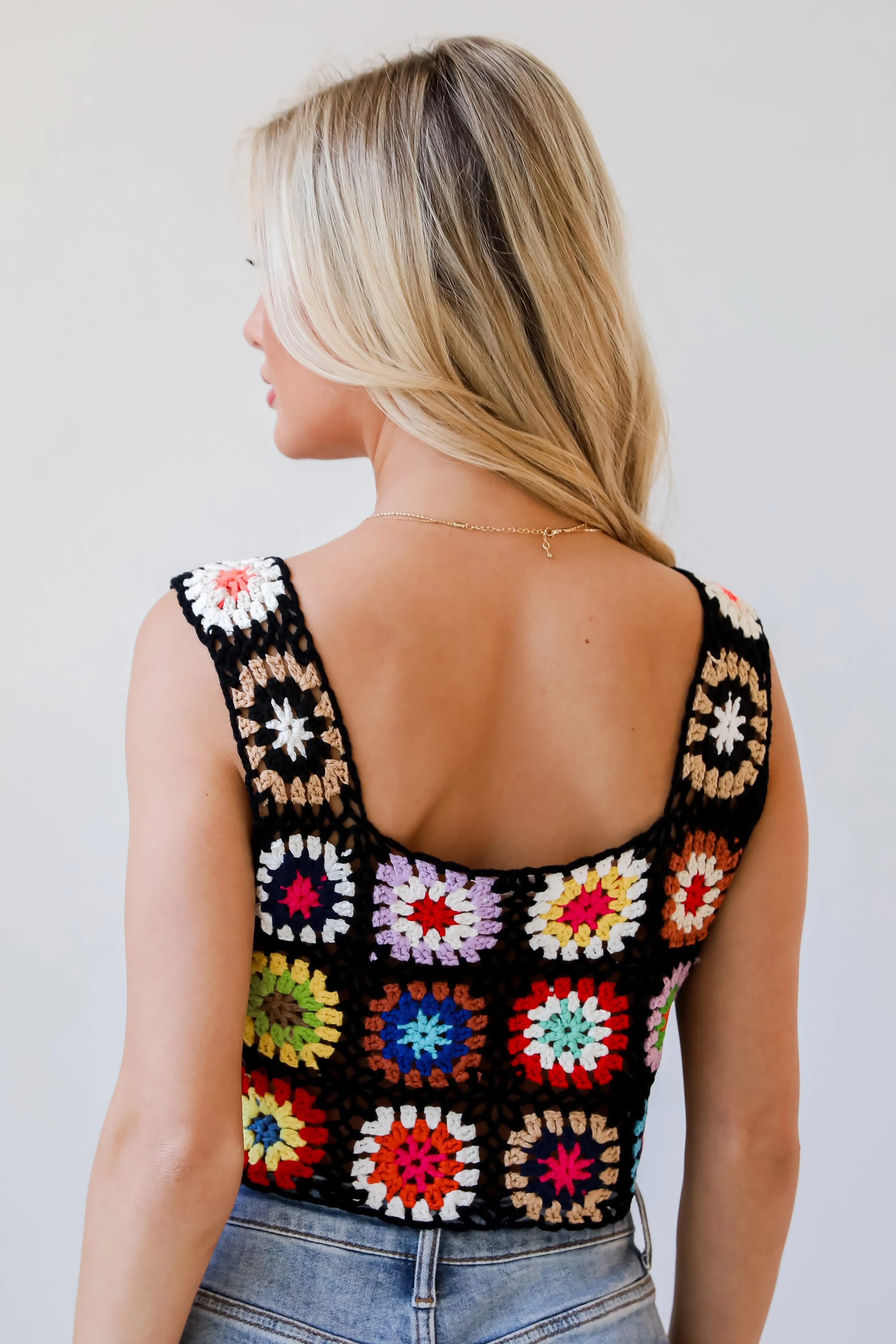 FINAL SALE - Tropical Lifestyle Crochet Knit Tank