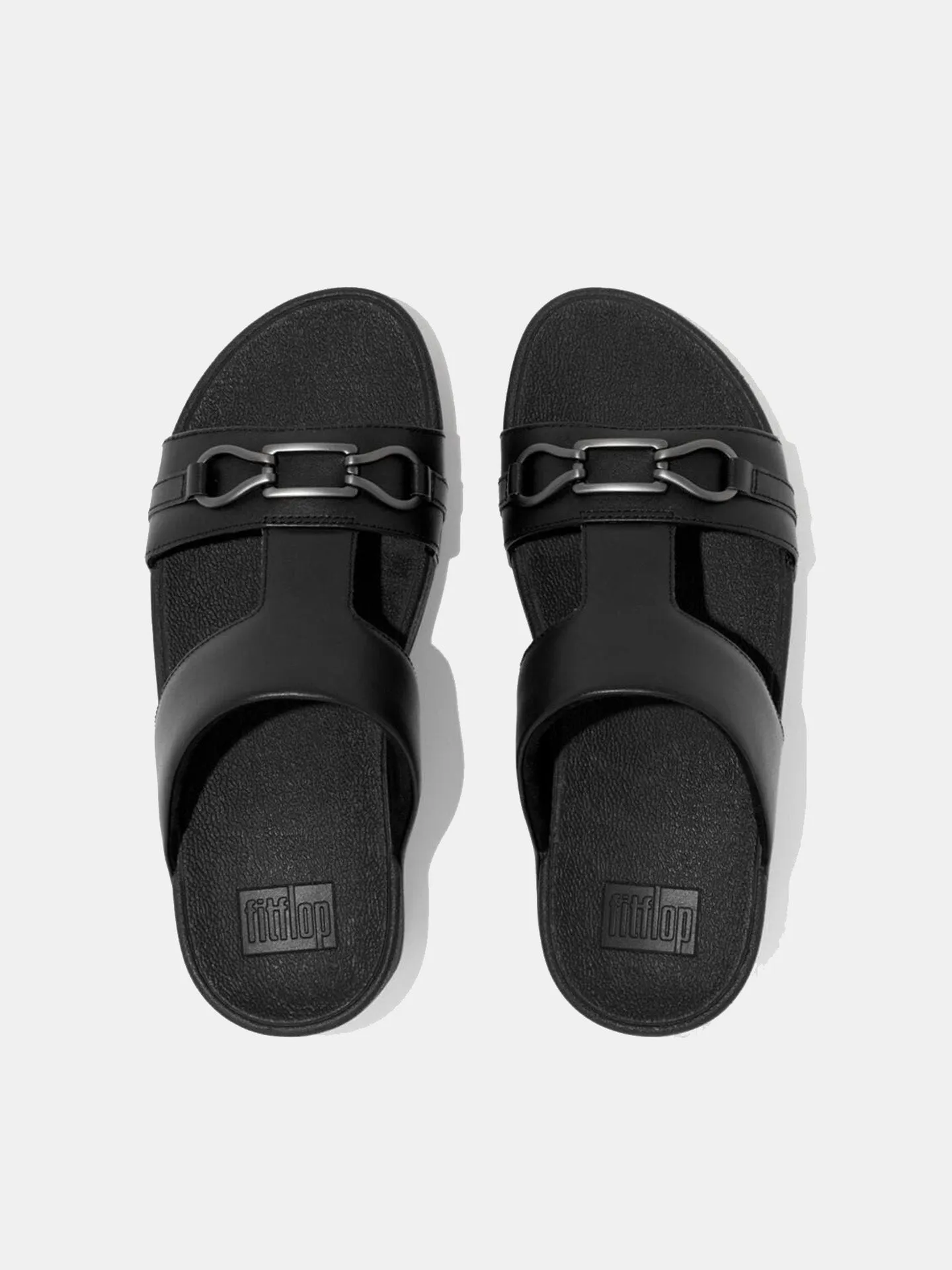 Fitflop Women's Hallye Chain Leather H-Bar Slides