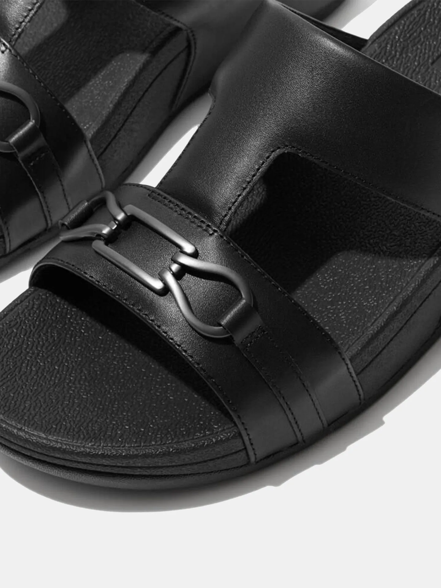 Fitflop Women's Hallye Chain Leather H-Bar Slides