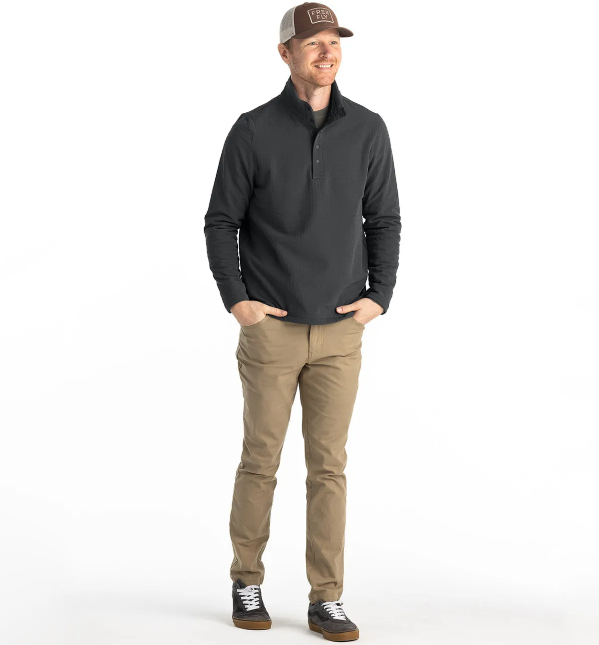 Free Fly - Men's Gridback Fleece Snap Pullover