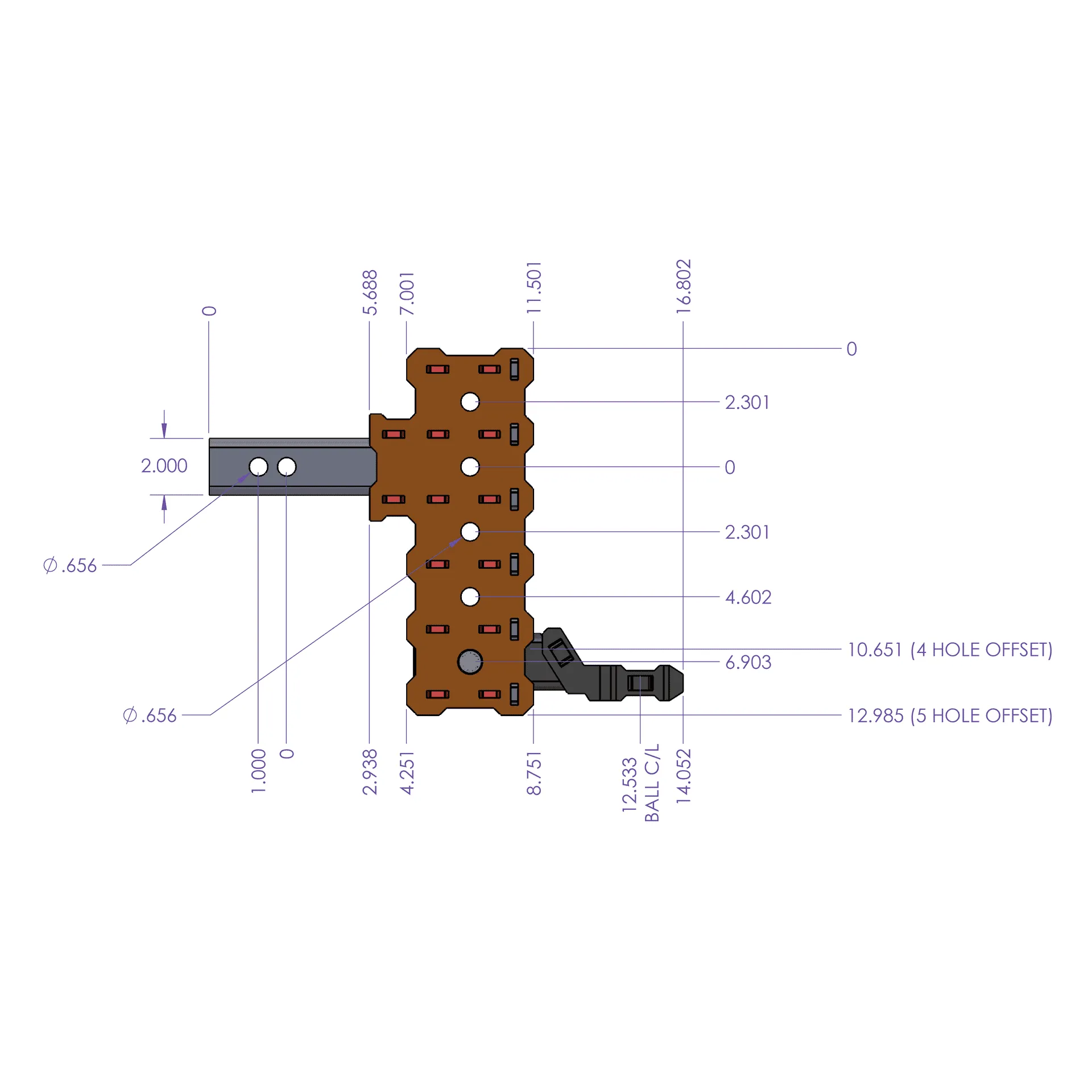 Gen-Y Hitch Phantom 5K Drop Hitch (2" Hollow Shank) 4.5" or  7" Offset Drop