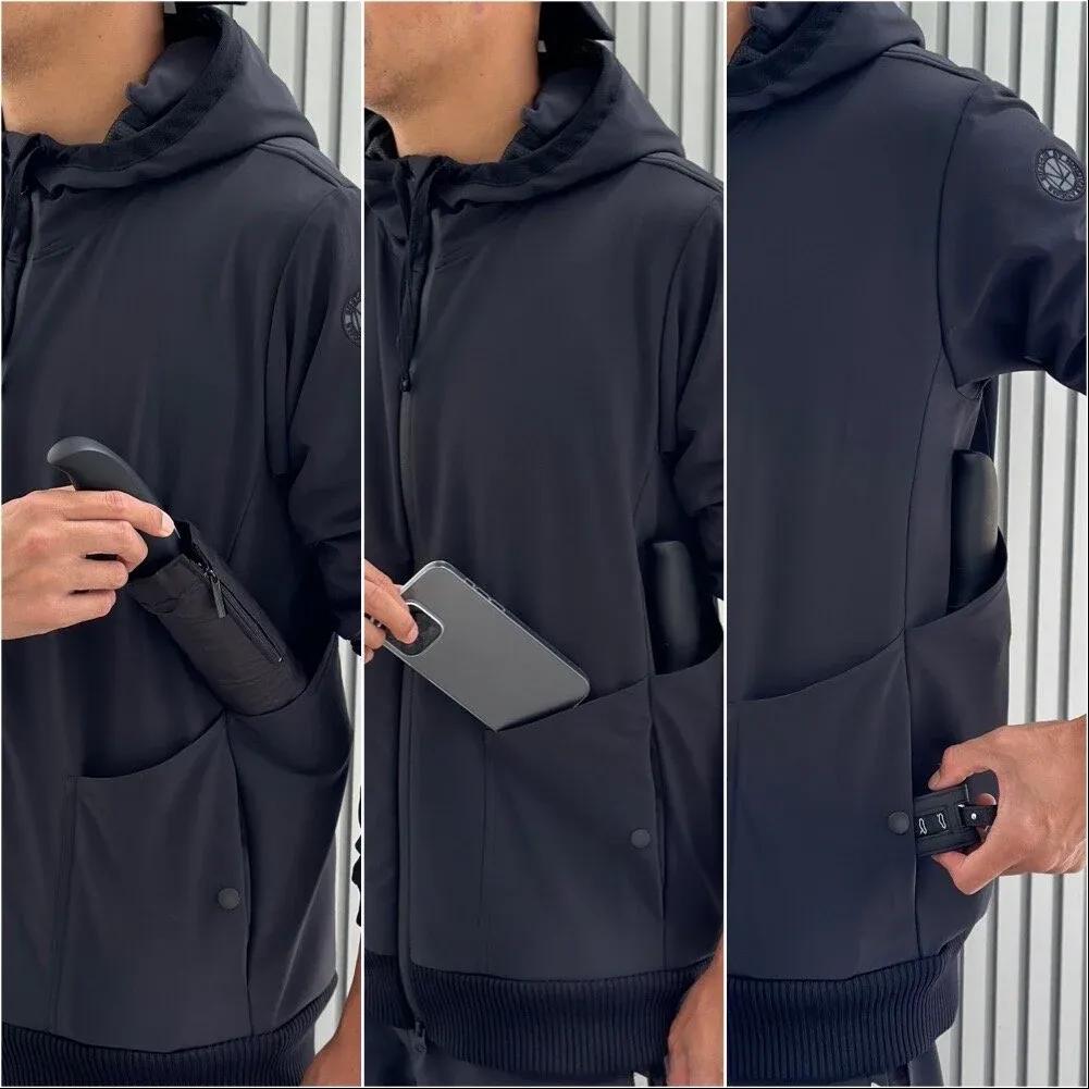 HOMI TheHood Tech Hoodie - fully zipped hoodie