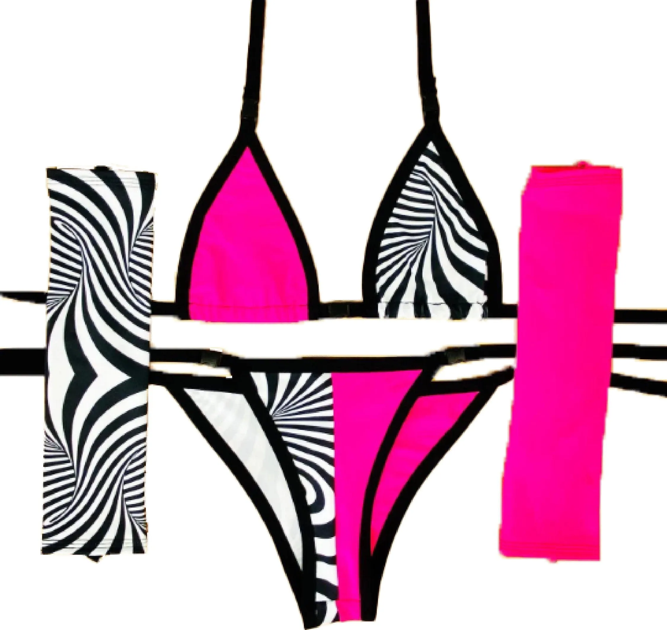 HYPNOTIC | Buckle Bikini   String Tie Bottoms   Long Gloves