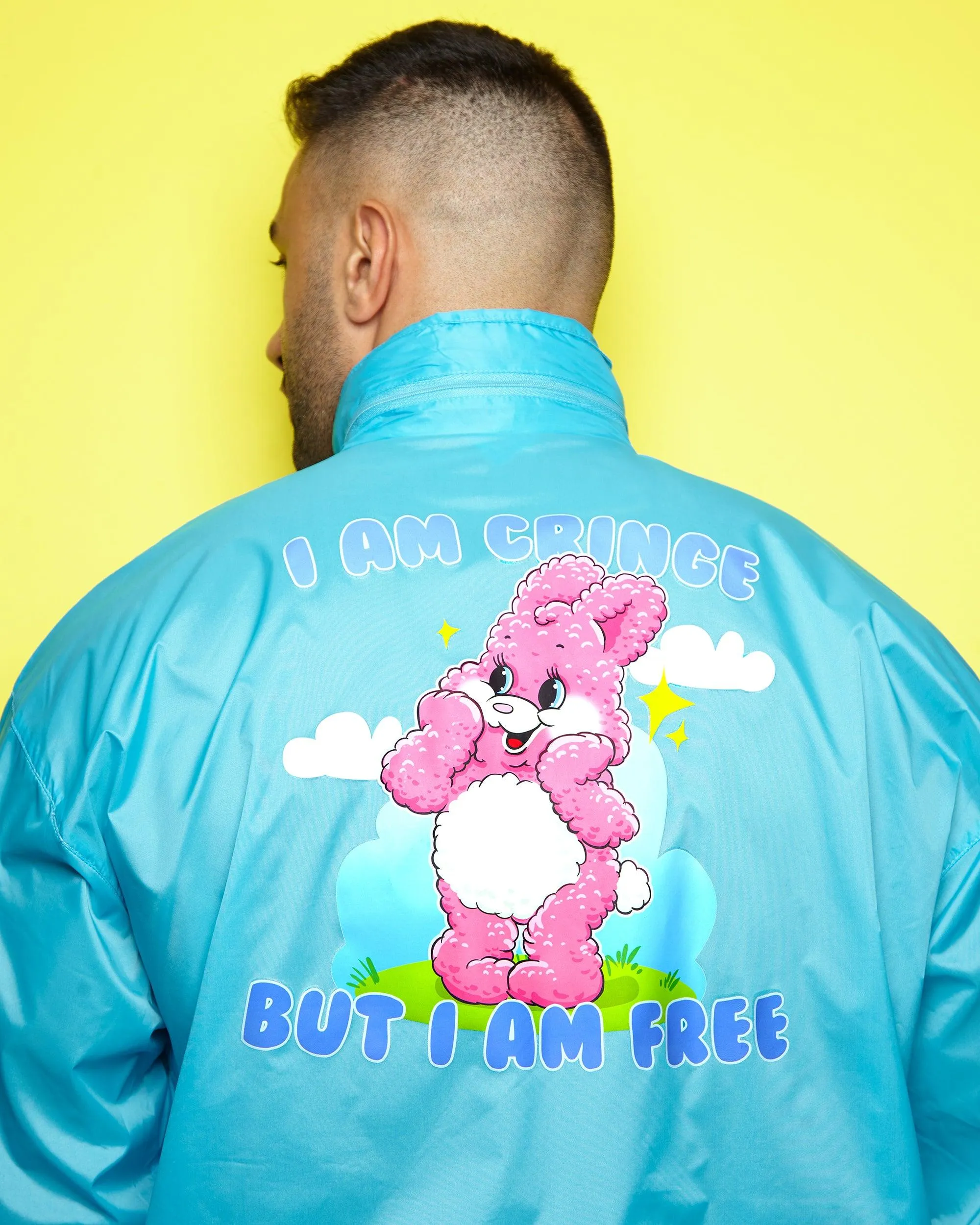 I am cringe, but I am free Atoll blue - windbreaker jacket