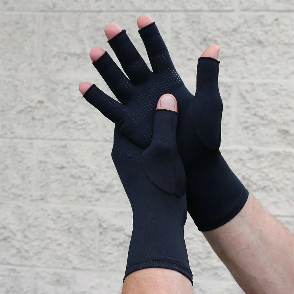 Infrared Compression Open Finger Gloves Palm Grip