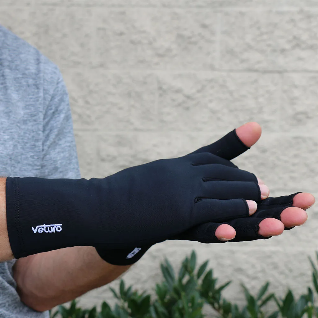 Infrared Compression Open Finger Gloves Palm Grip