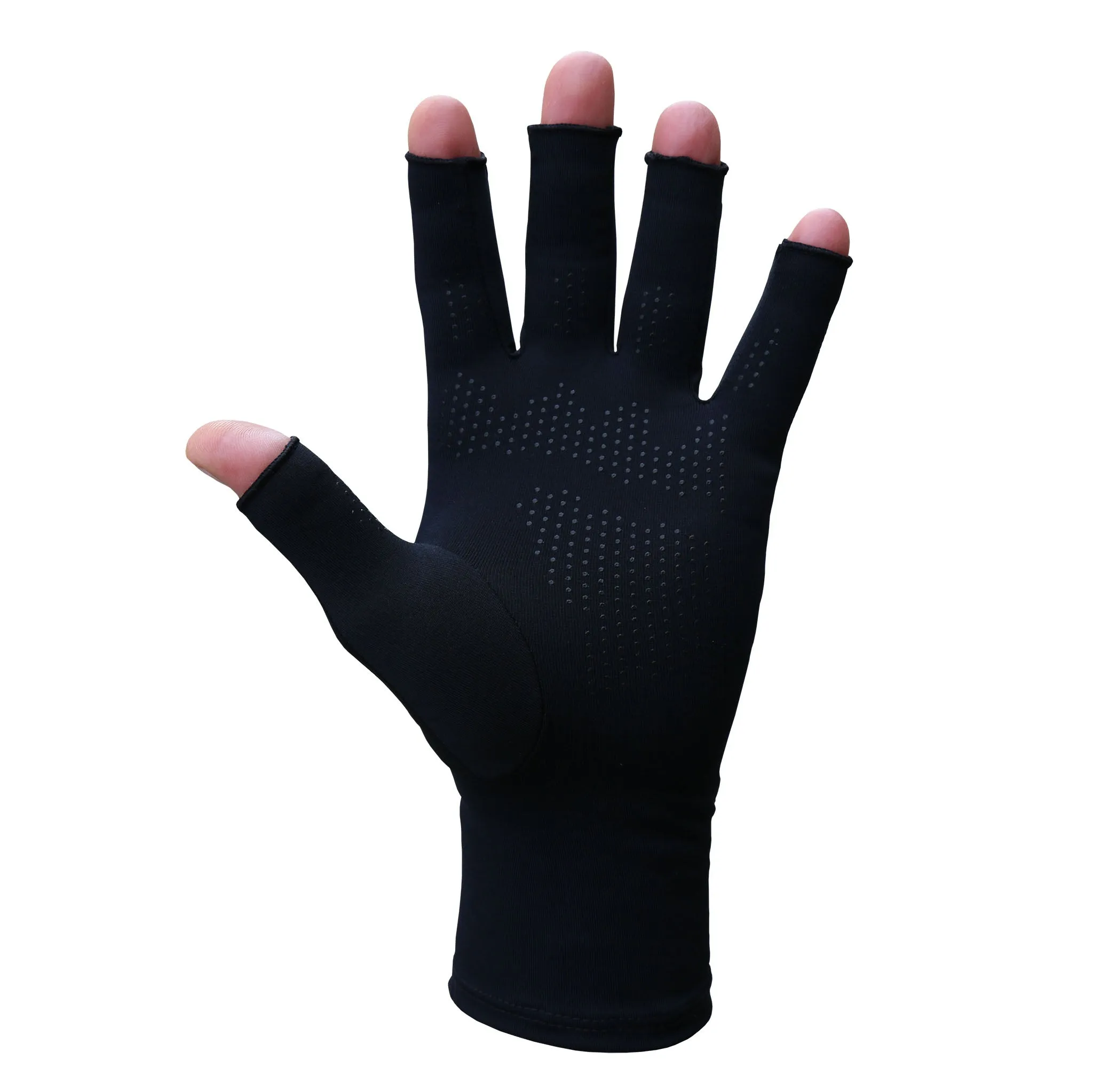 Infrared Compression Open Finger Gloves Palm Grip