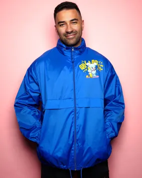 Japanese graffiti bear royal blue - windbreaker jacket