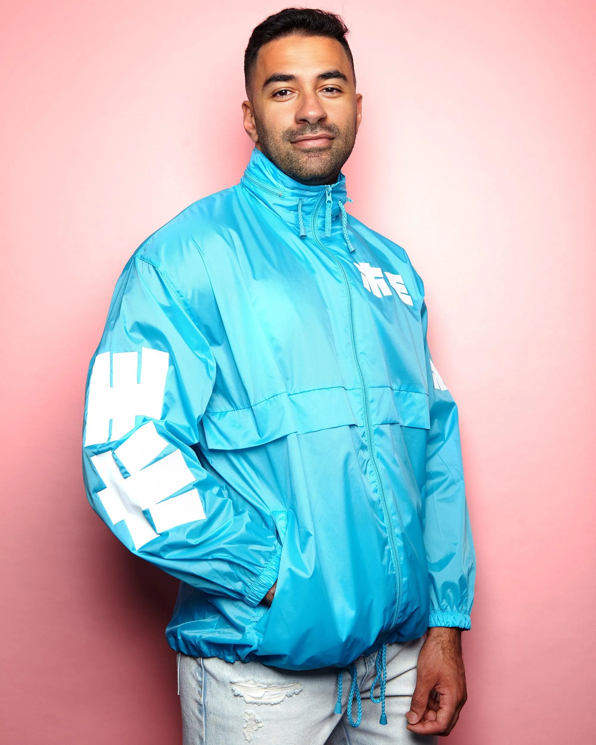 Japanese HOMO Atoll Blue- windbreaker jacket