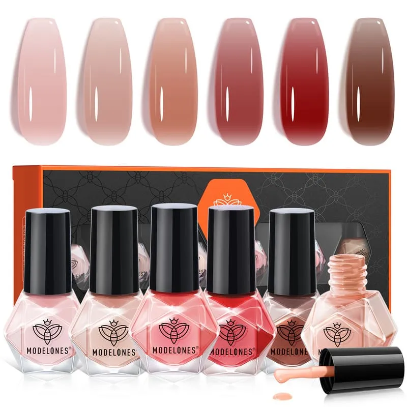 Jelly Park - 6 Colors Nail Polish Set