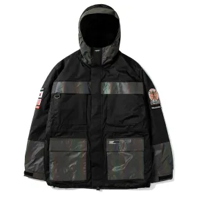 JPXBR MOUNTAIN POW JACKET BLACK WITH RAINBOW REFLECTIVE