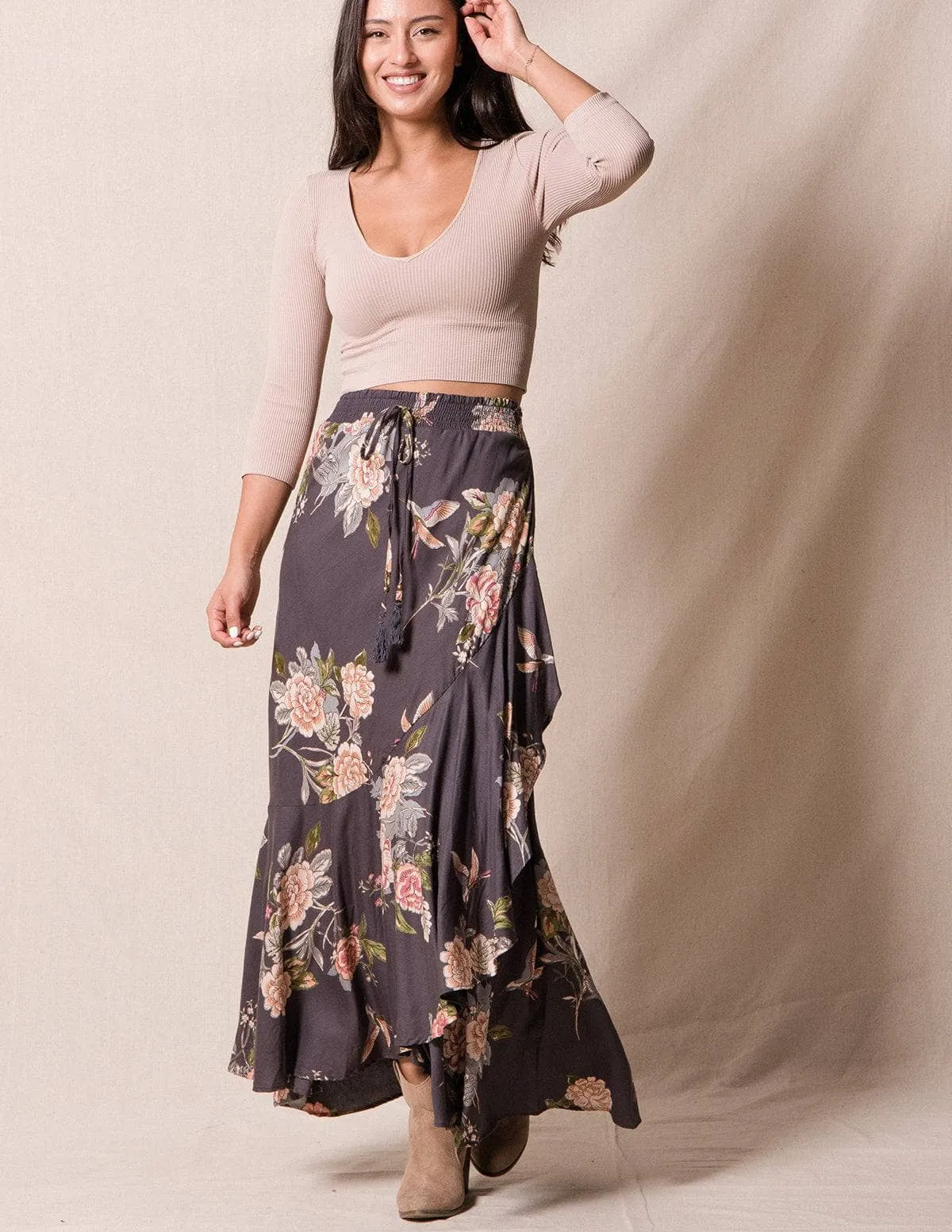 Katie Faux Wrap Skirt