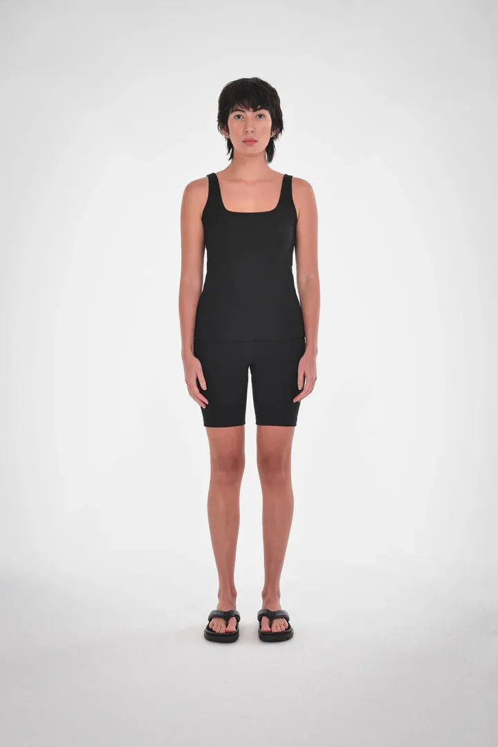 Katie Squareneck Tank - Black