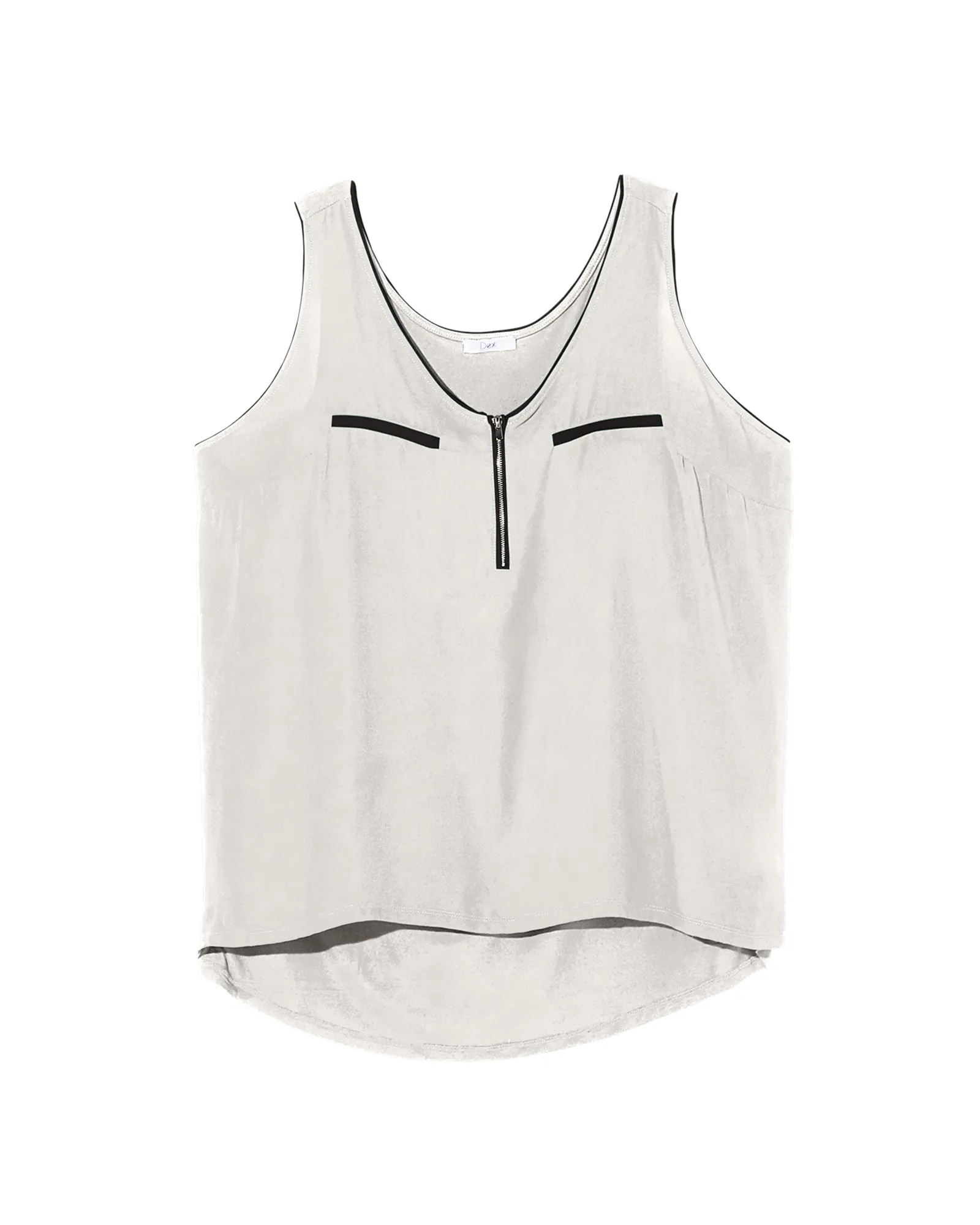 Kindred Zip Front Tank | White / Black