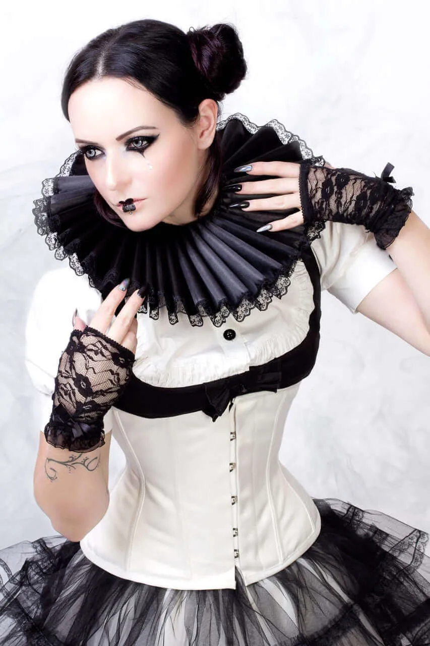 Kinnaird Waist Cinching Satin Underbust Ivory Trixi Corset