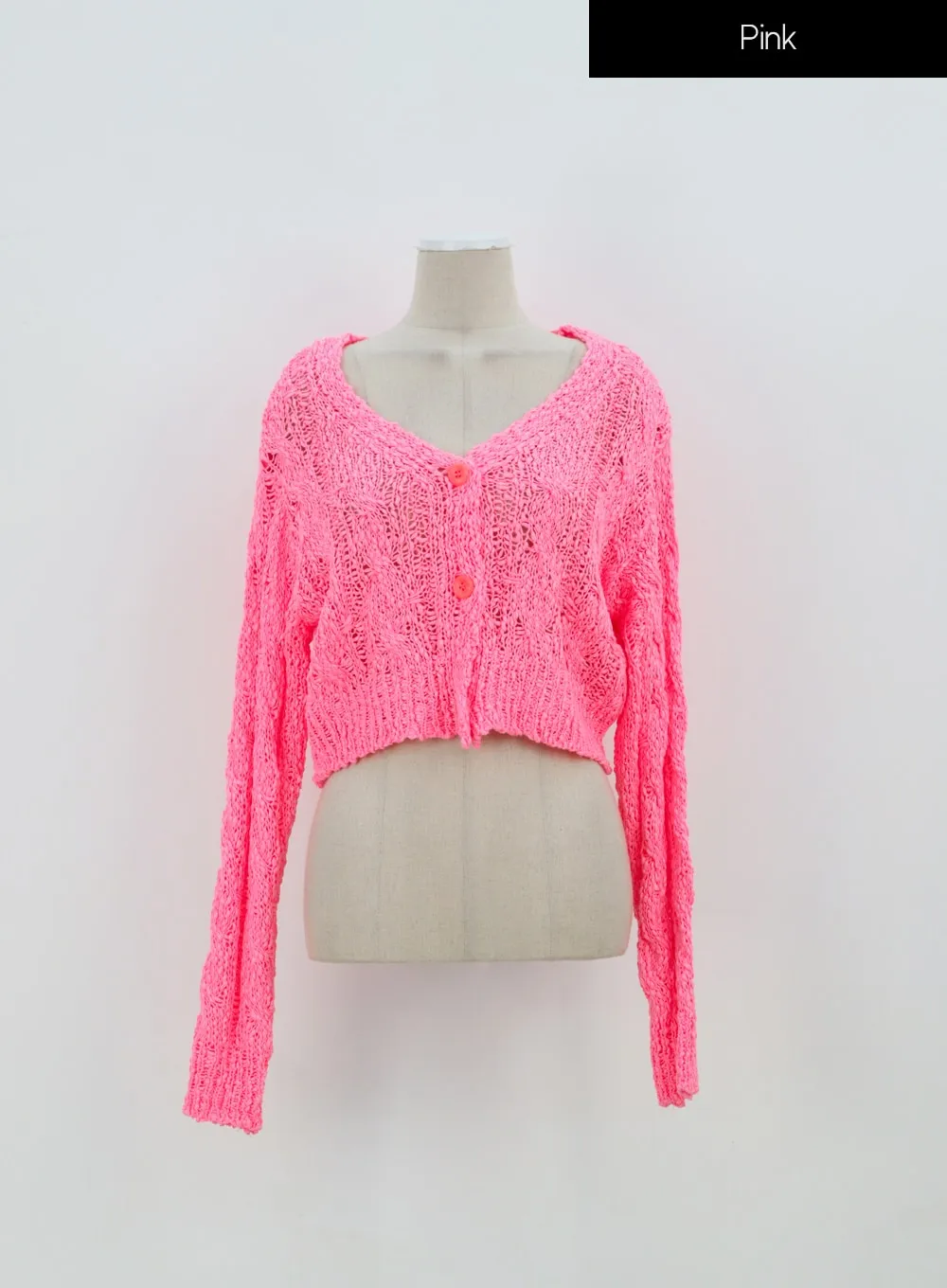 Knit Cropped Cardigan IA314