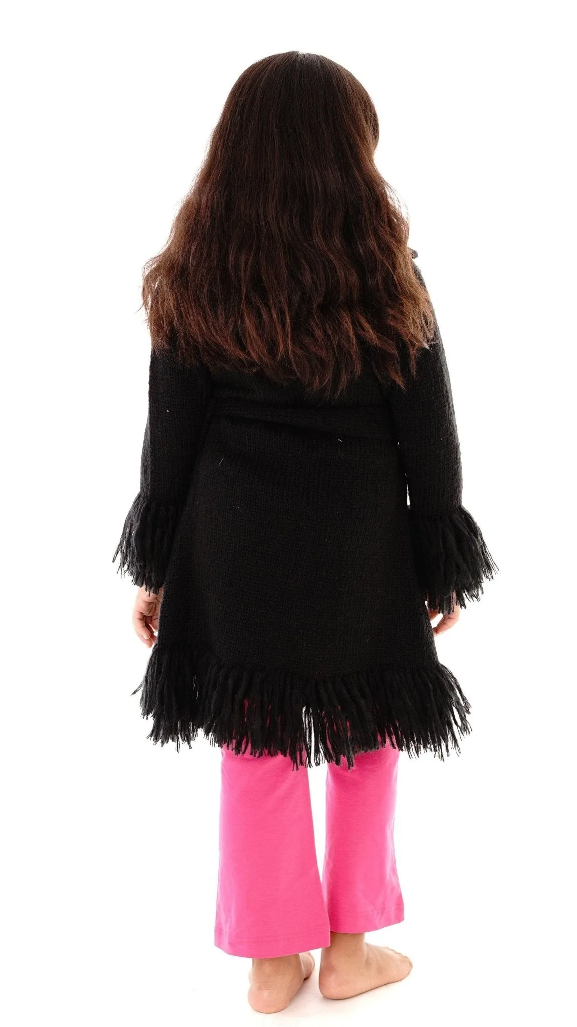 Long Fringed Warm Sweater Jacket