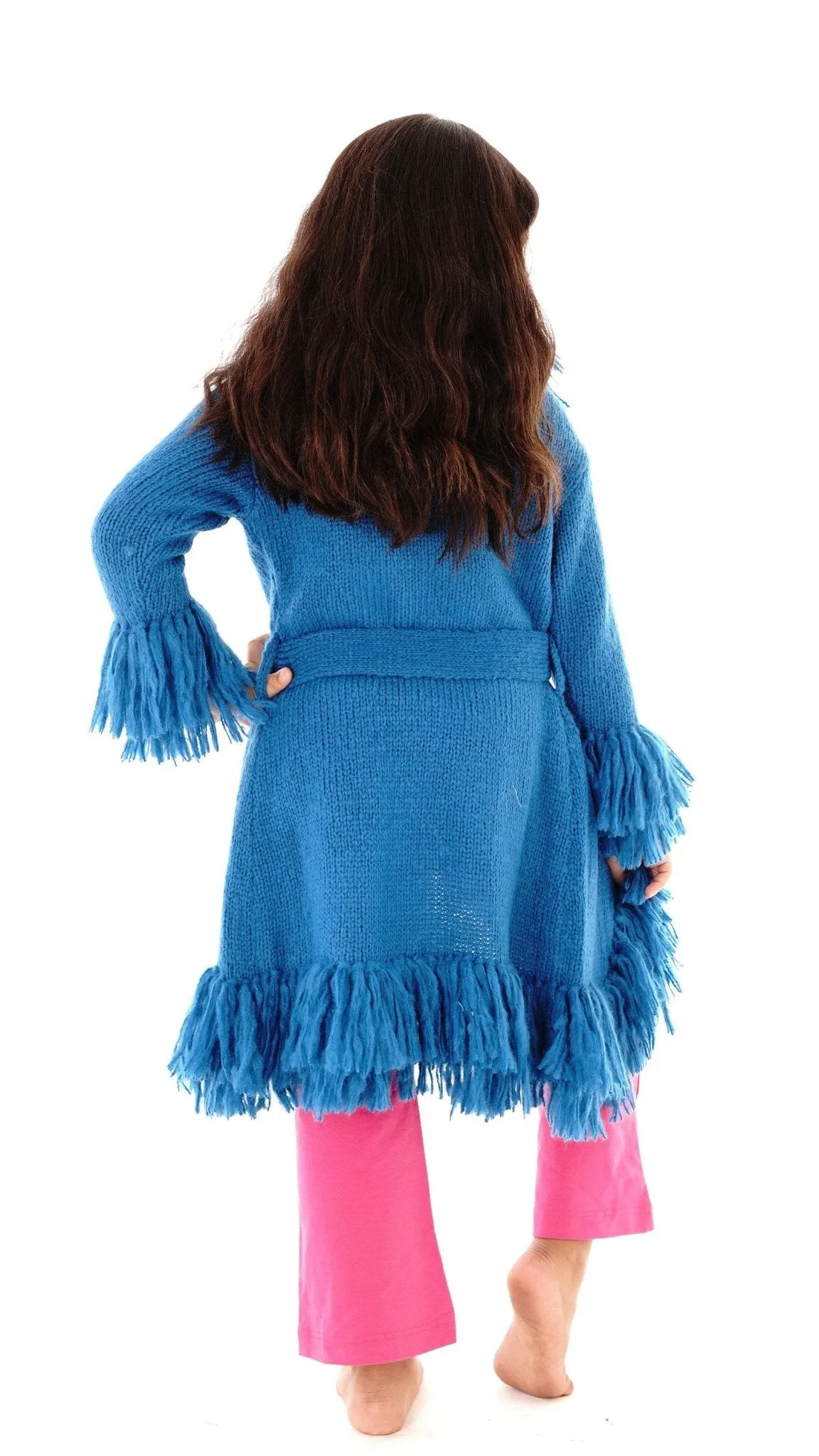 Long Fringed Warm Sweater Jacket