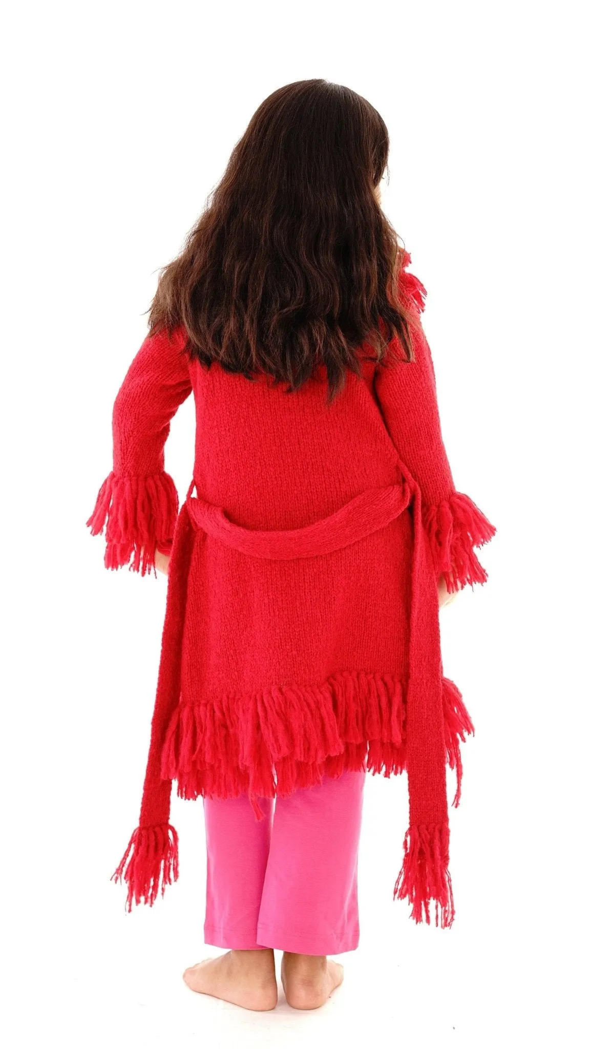 Long Fringed Warm Sweater Jacket