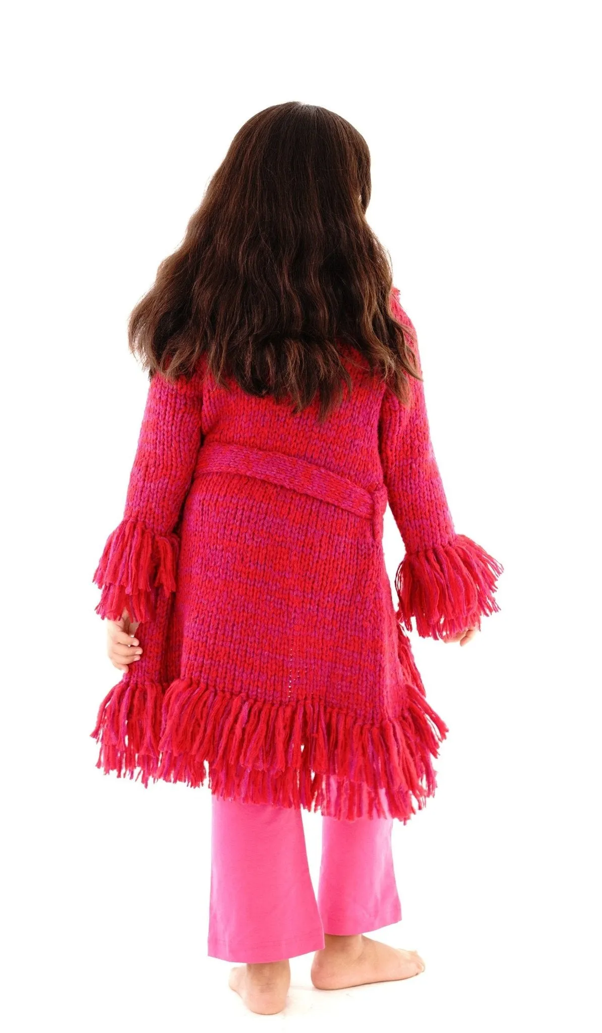 Long Fringed Warm Sweater Jacket