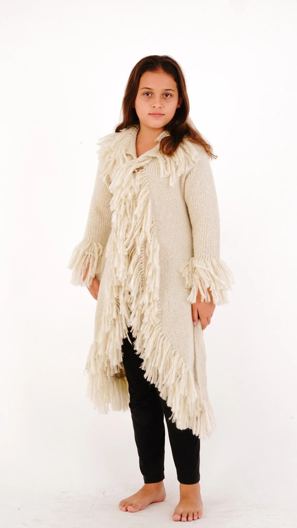 Long Fringed Warm Sweater Jacket