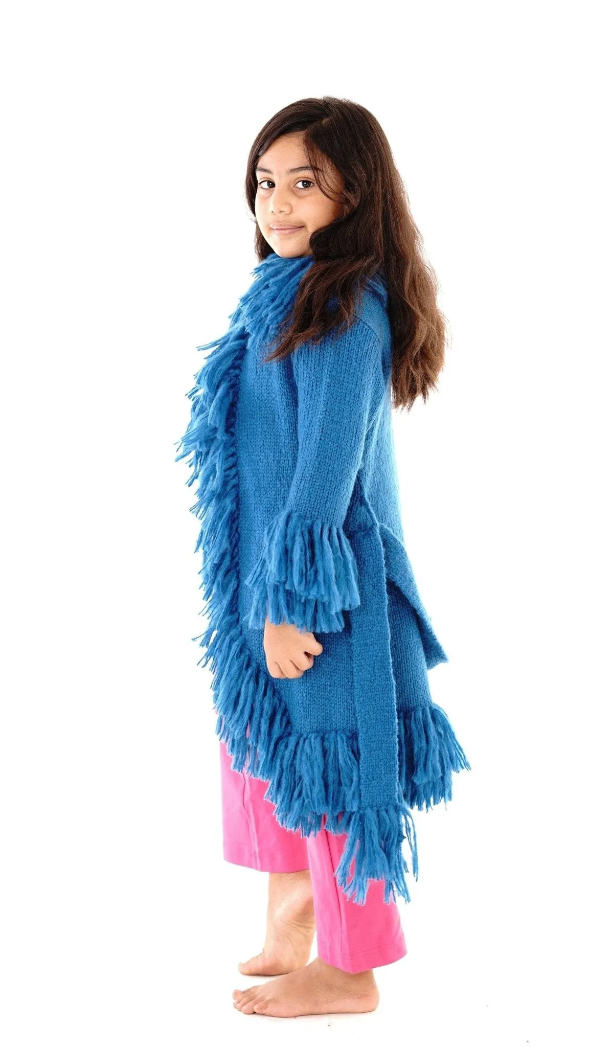 Long Fringed Warm Sweater Jacket