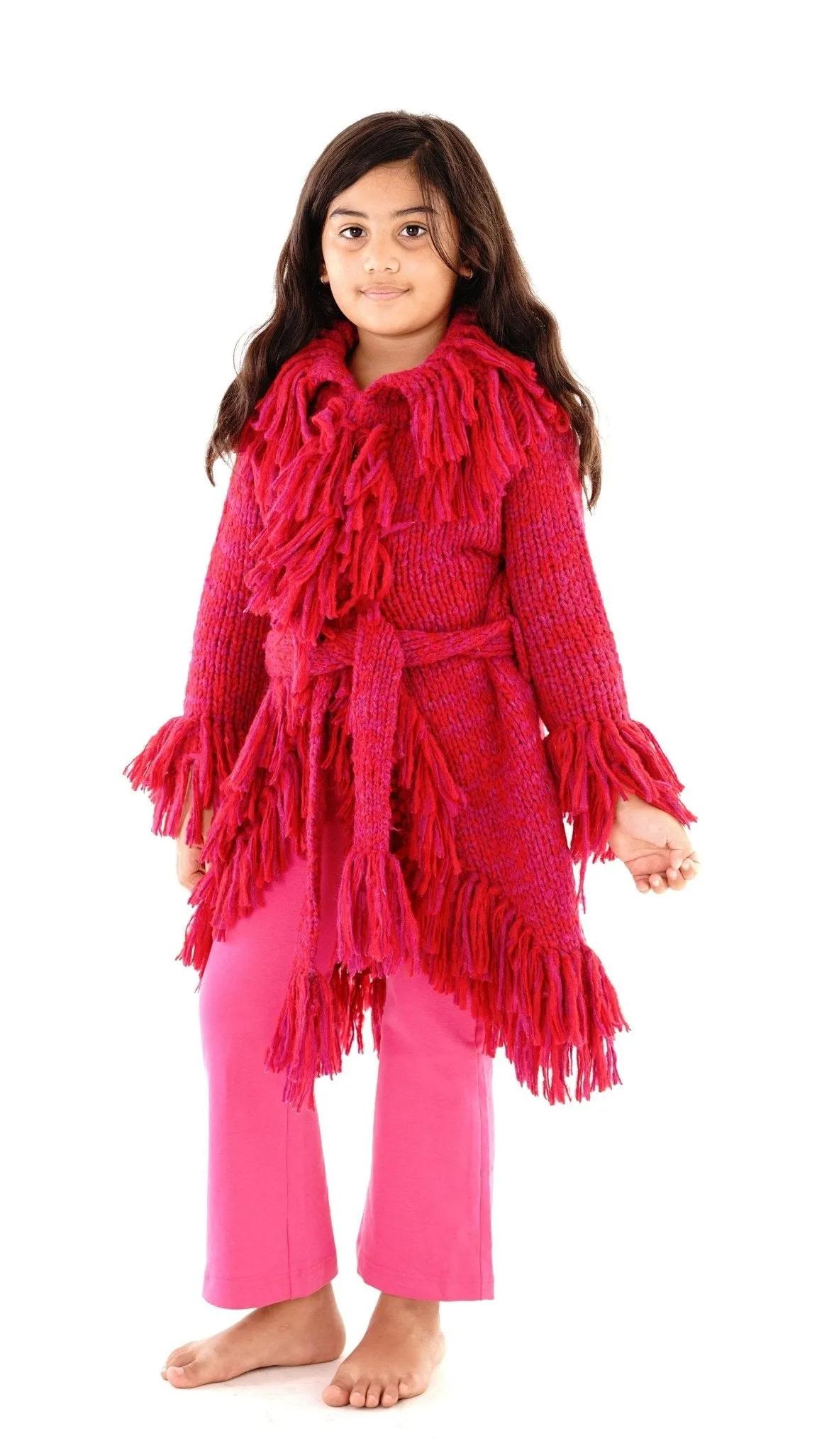 Long Fringed Warm Sweater Jacket