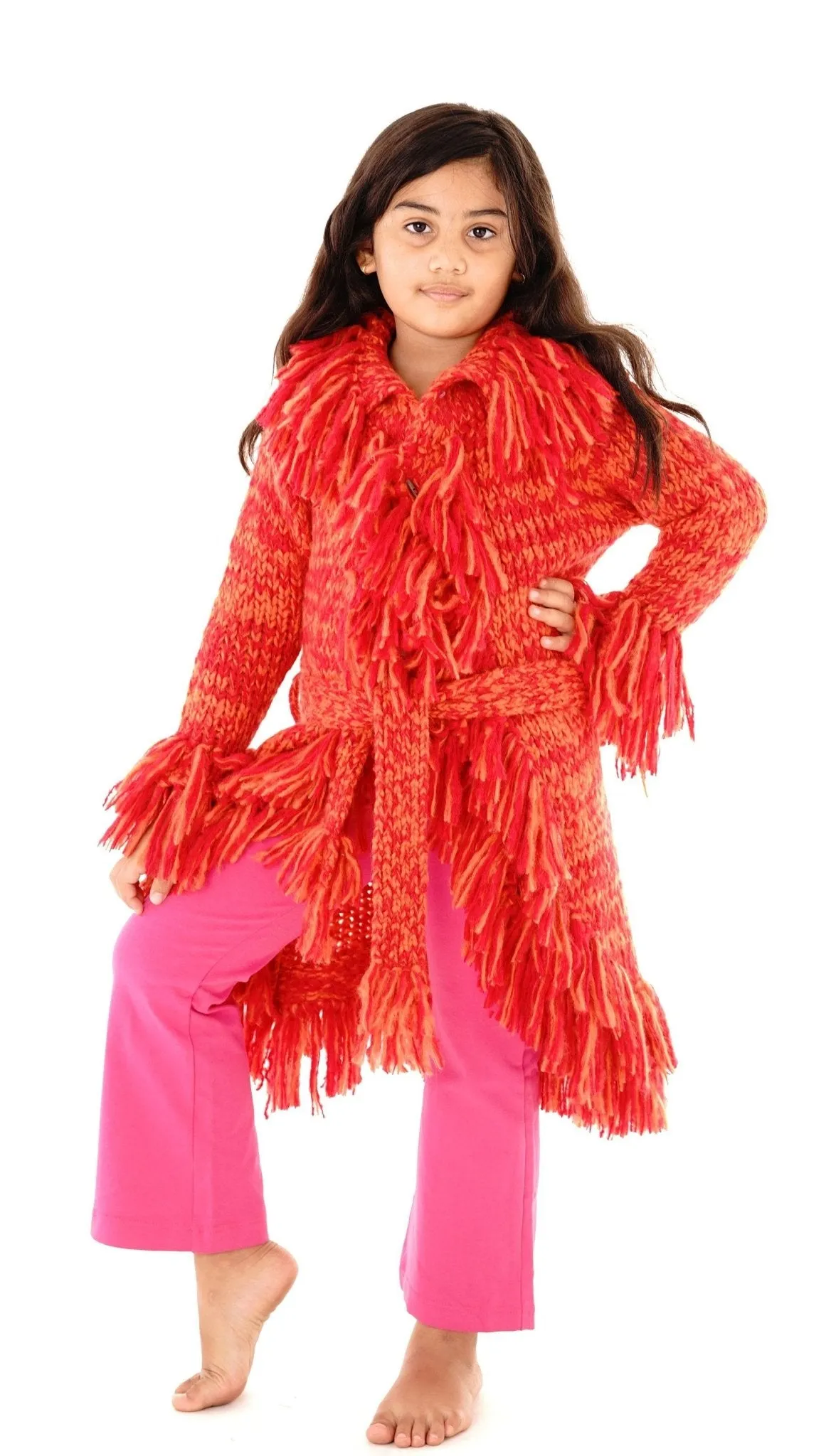 Long Fringed Warm Sweater Jacket