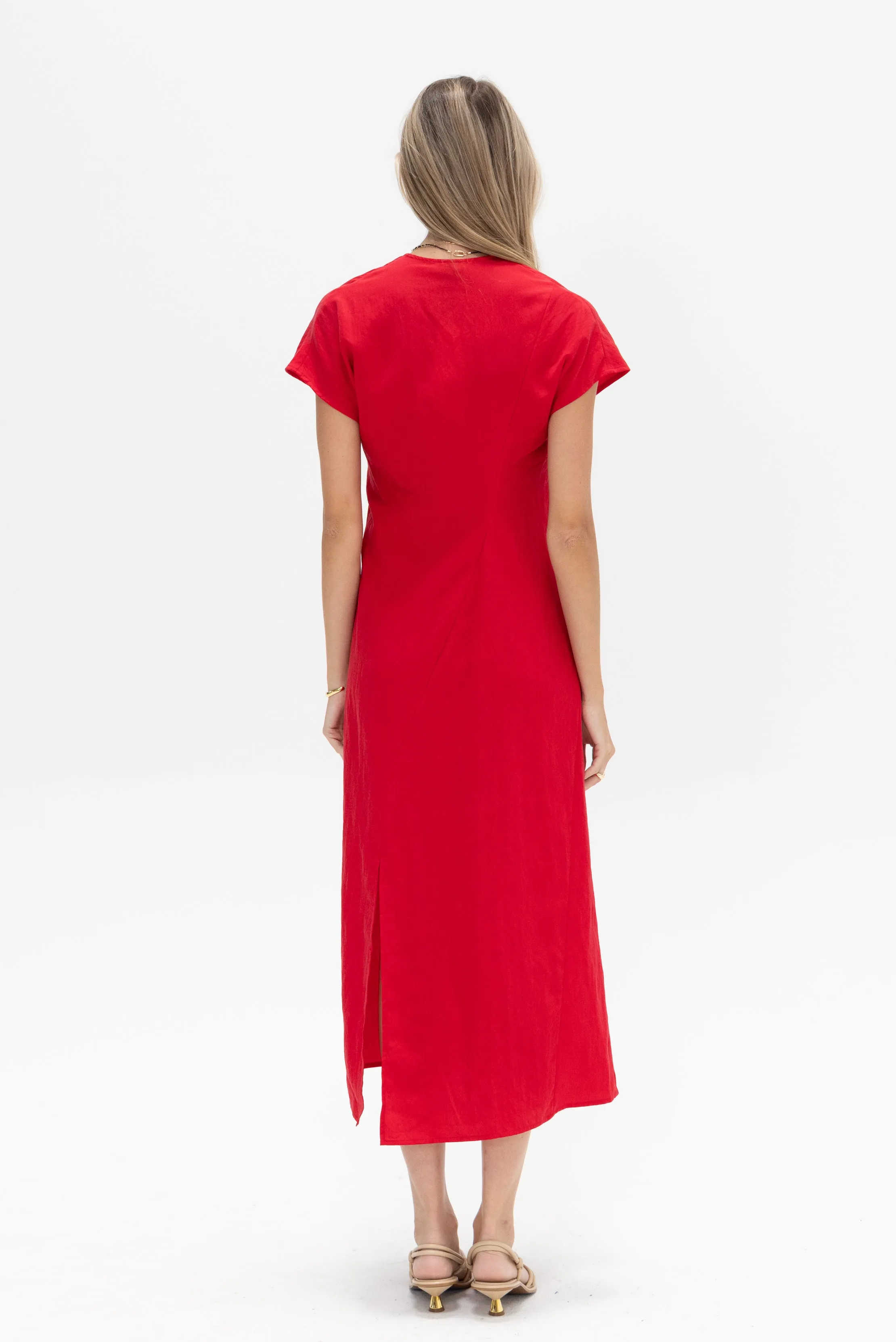 Long Silent Dress, Red