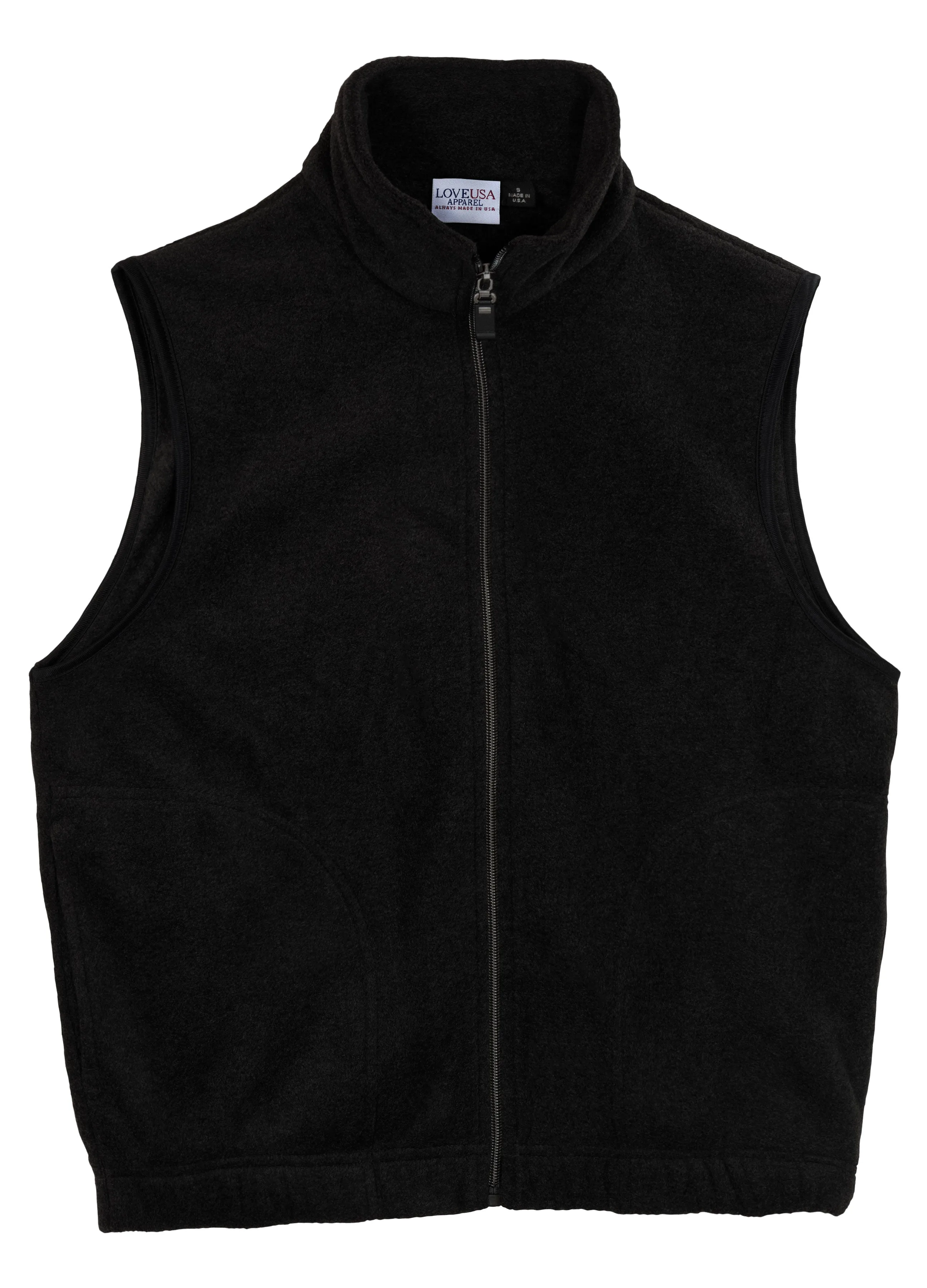 LOVE USA APPAREL Men's 100% Polyester Anti-Pilling Micro Fleece Full Zip Vest