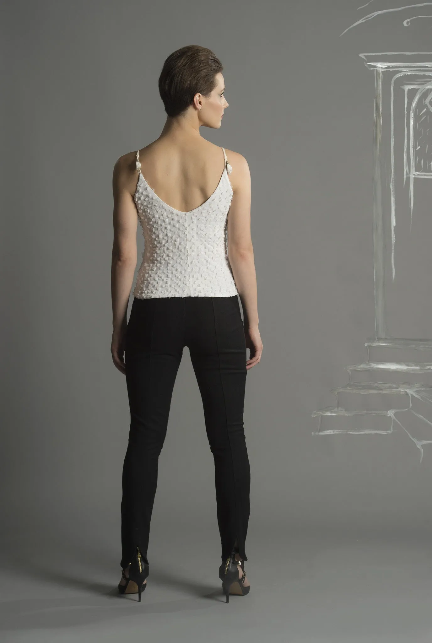 LUXE LAYERING: Tendril Beaded strap Camisole Top