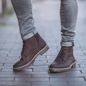 Manchester Suede Leather Hiker Boot - Brown