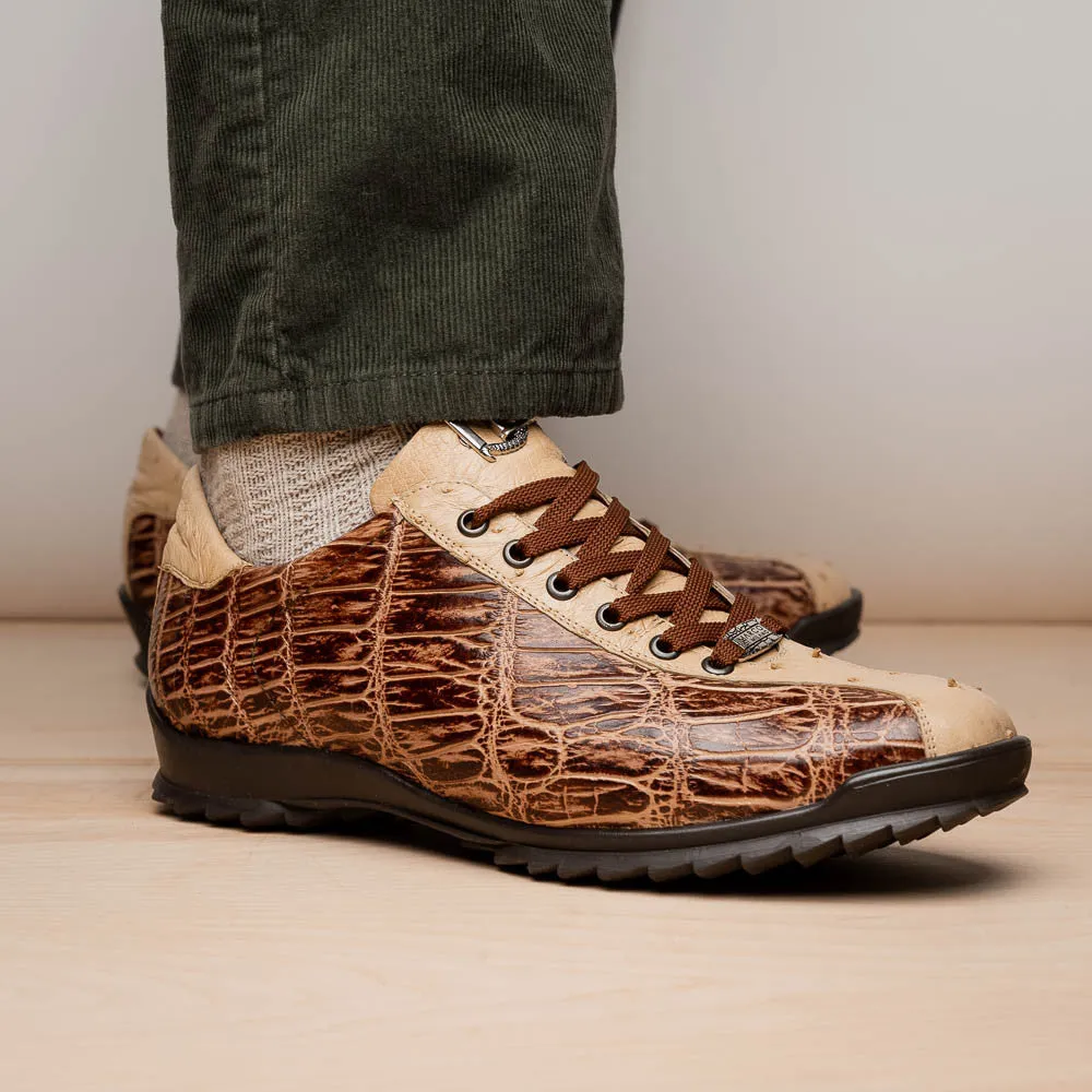 Marco Di Milano SAULO Alligator/Ostrich Orix Fashion Sneakers