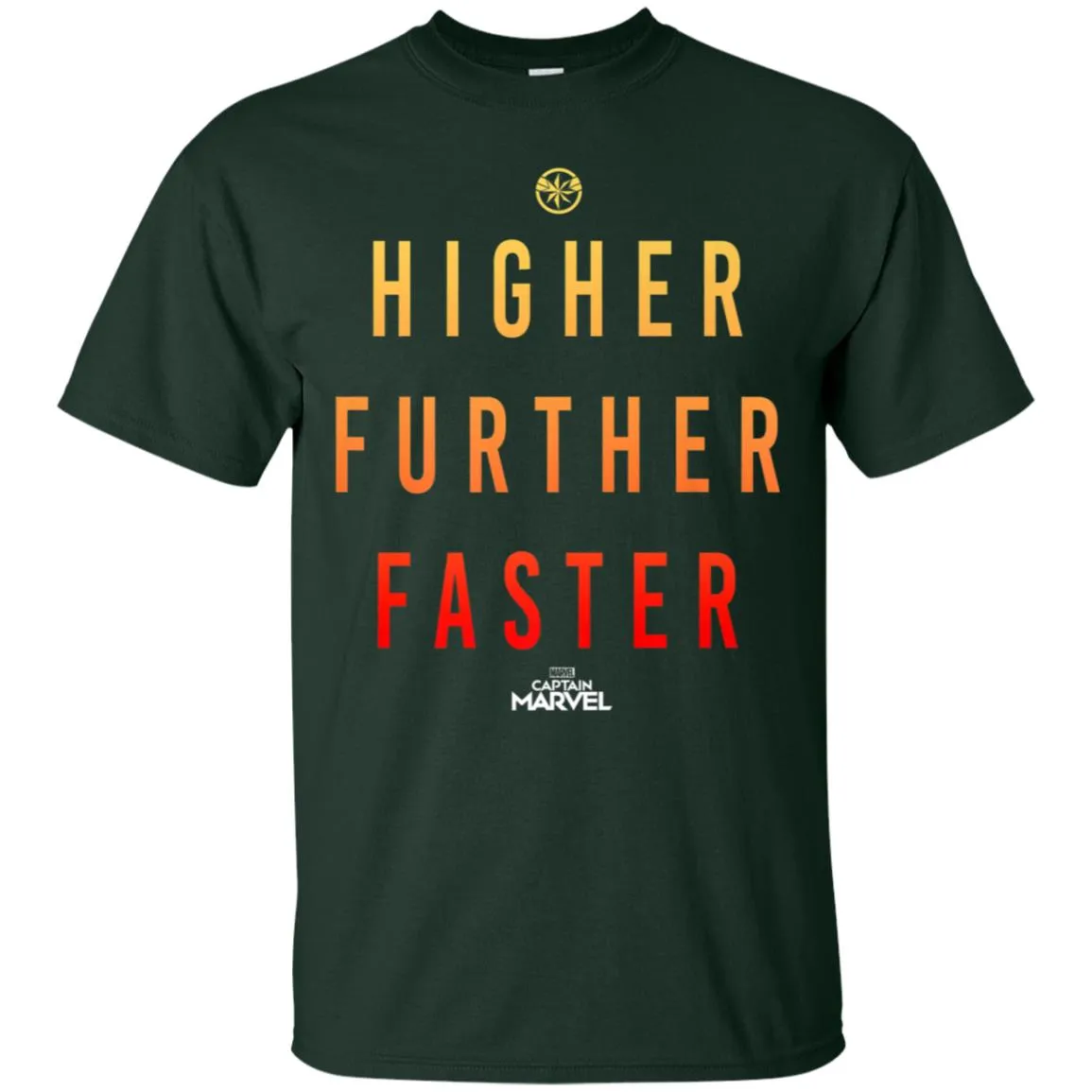 Marvel Captain Marvel Movie Higher Faster Men Cotton T-Shirt