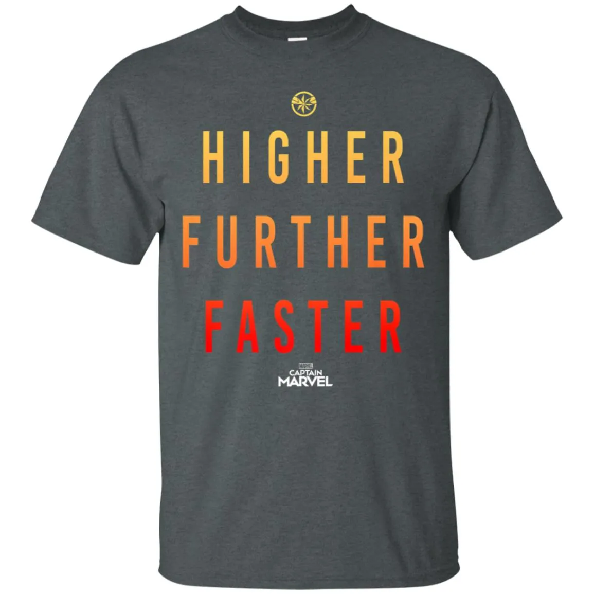 Marvel Captain Marvel Movie Higher Faster Men Cotton T-Shirt