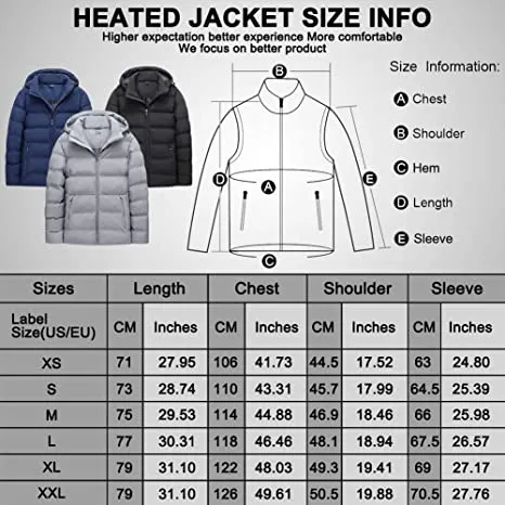 Men and Women's Hooded 3 Part Heated Jacket