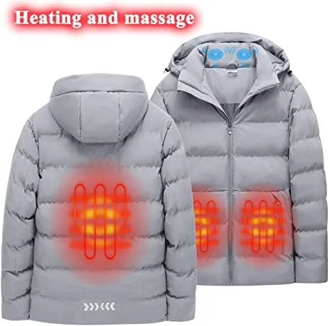 Men and Women's Hooded 3 Part Heated Jacket