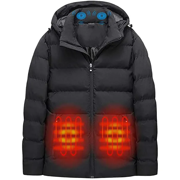 Men and Women's Hooded 3 Part Heated Jacket