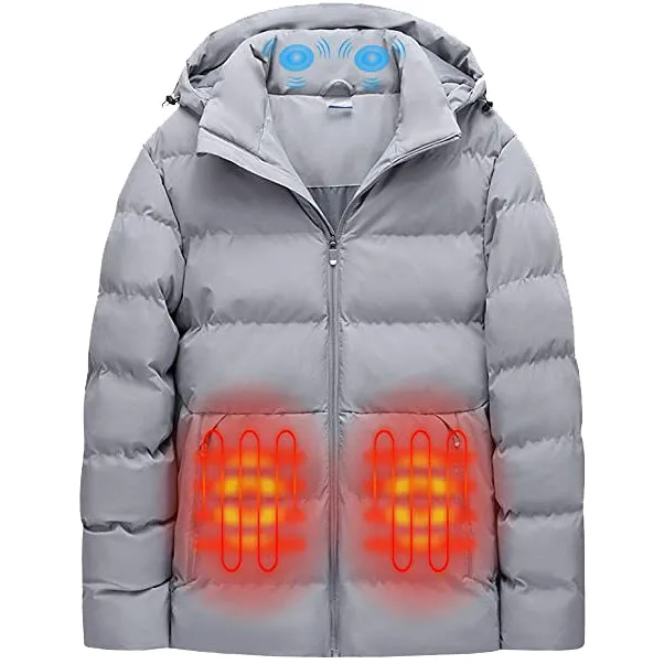 Men and Women's Hooded 3 Part Heated Jacket