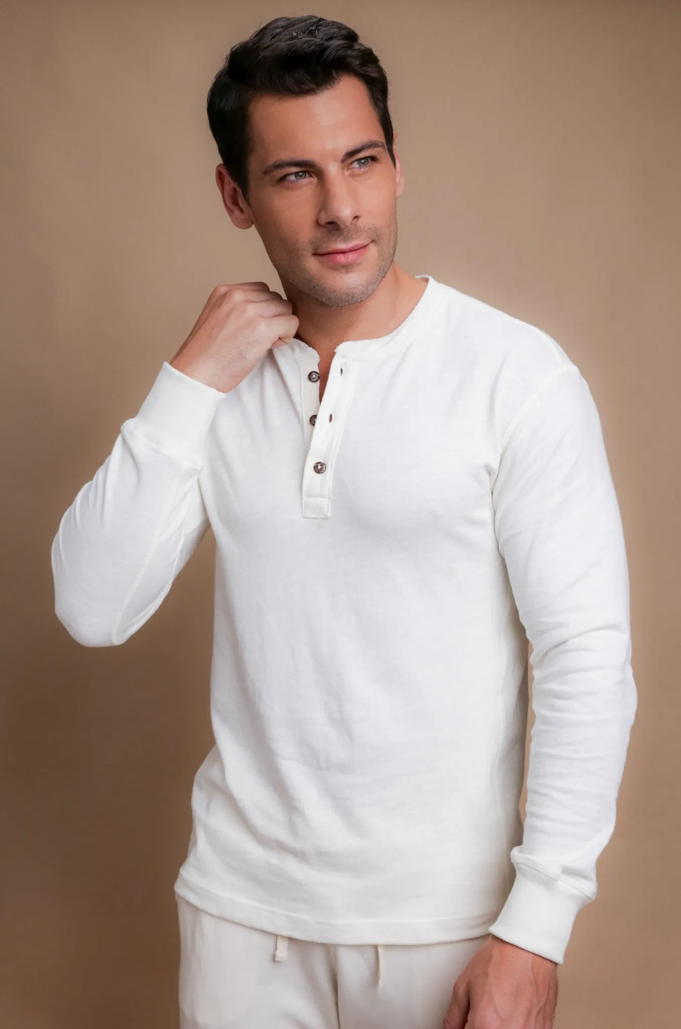 Men's Henley Long Sleeve Shirt